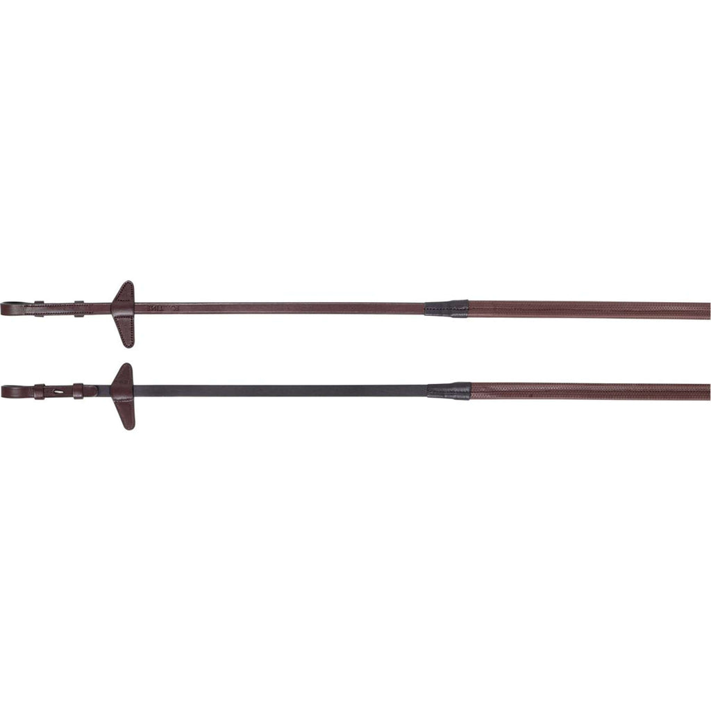 Equiline Rênes Caoutchouc/Cuir Marron