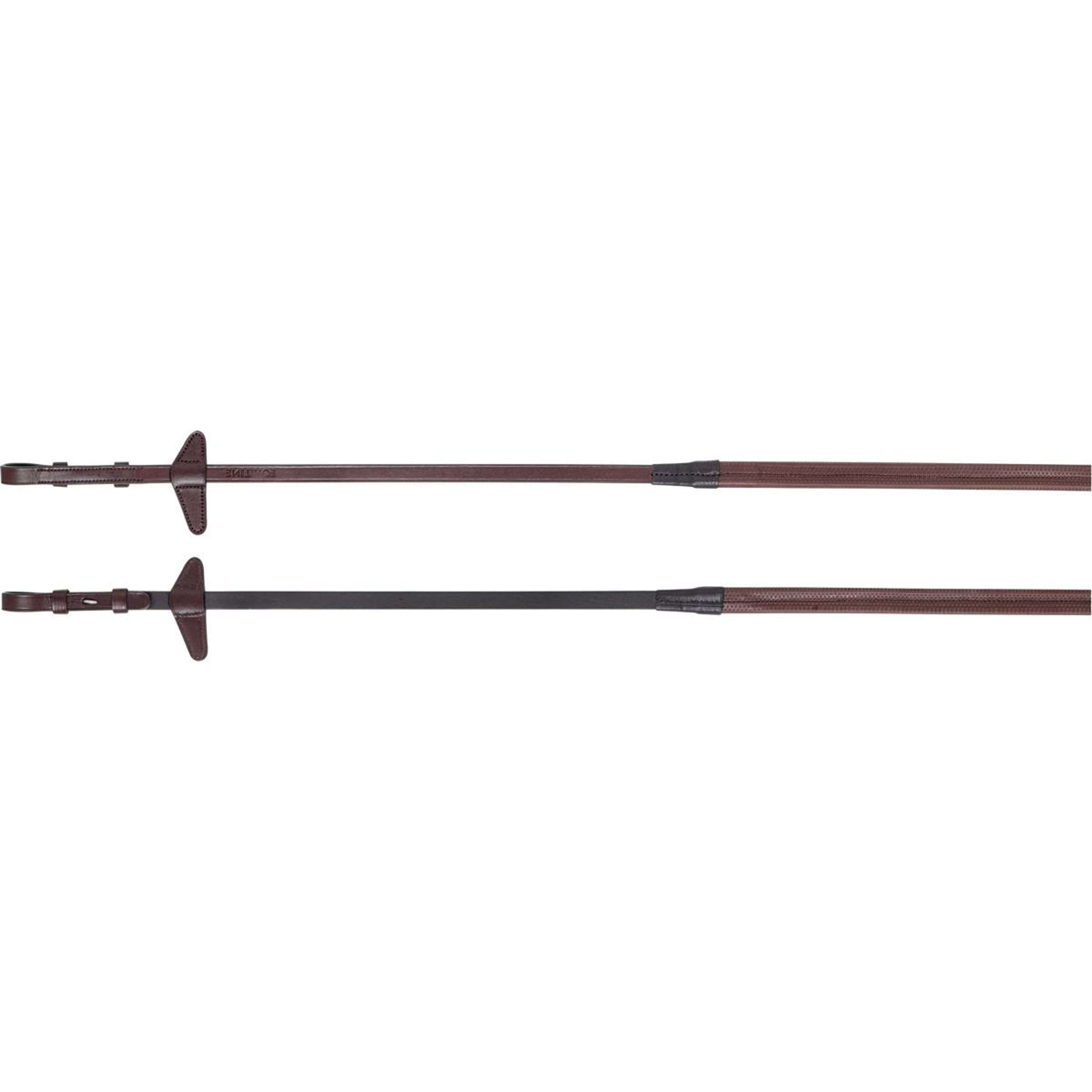 Equiline Rênes Caoutchouc/Cuir Noir