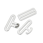 Shires Fermetures en T Argent pour Sangle De Couvertures Argent