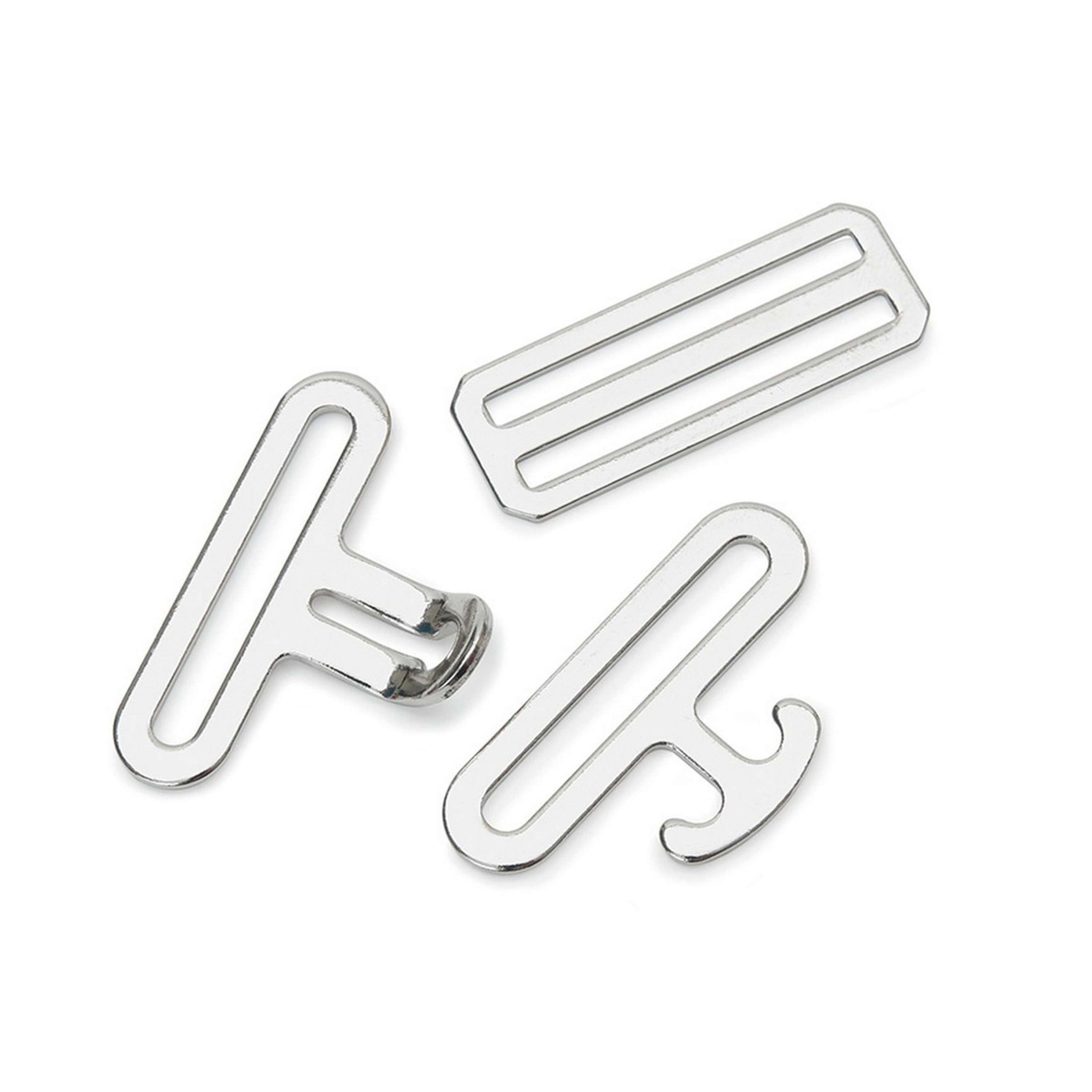 Shires Fermetures en T Argent pour Sangle De Couvertures Argent