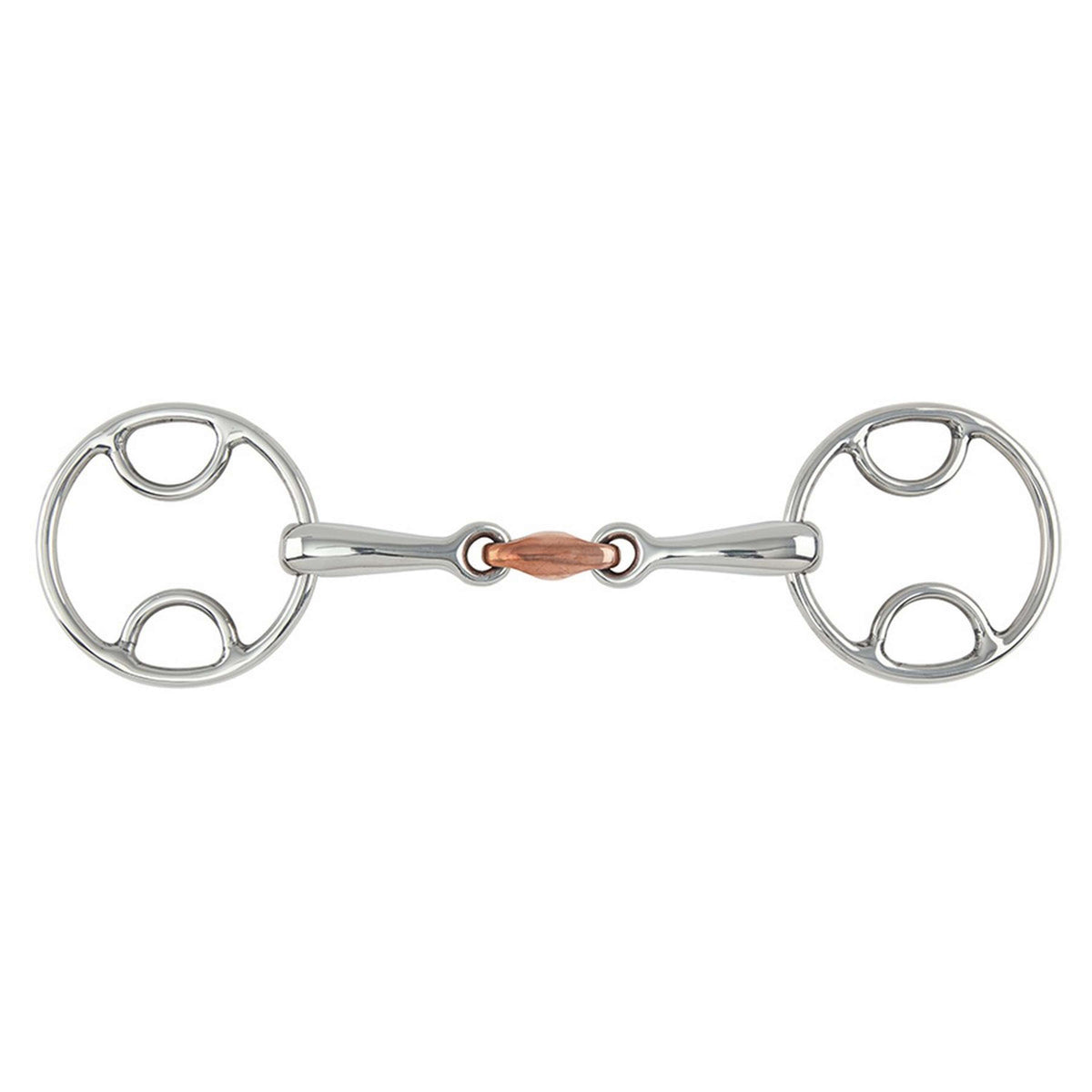 Shires Mors Double Brisure avec Lien en Cuivre RVS