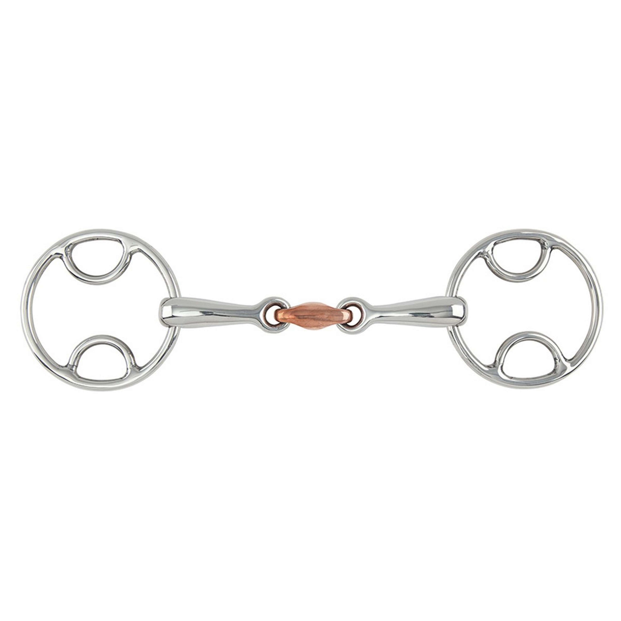 Shires Mors Double Brisure avec Lien en Cuivre RVS
