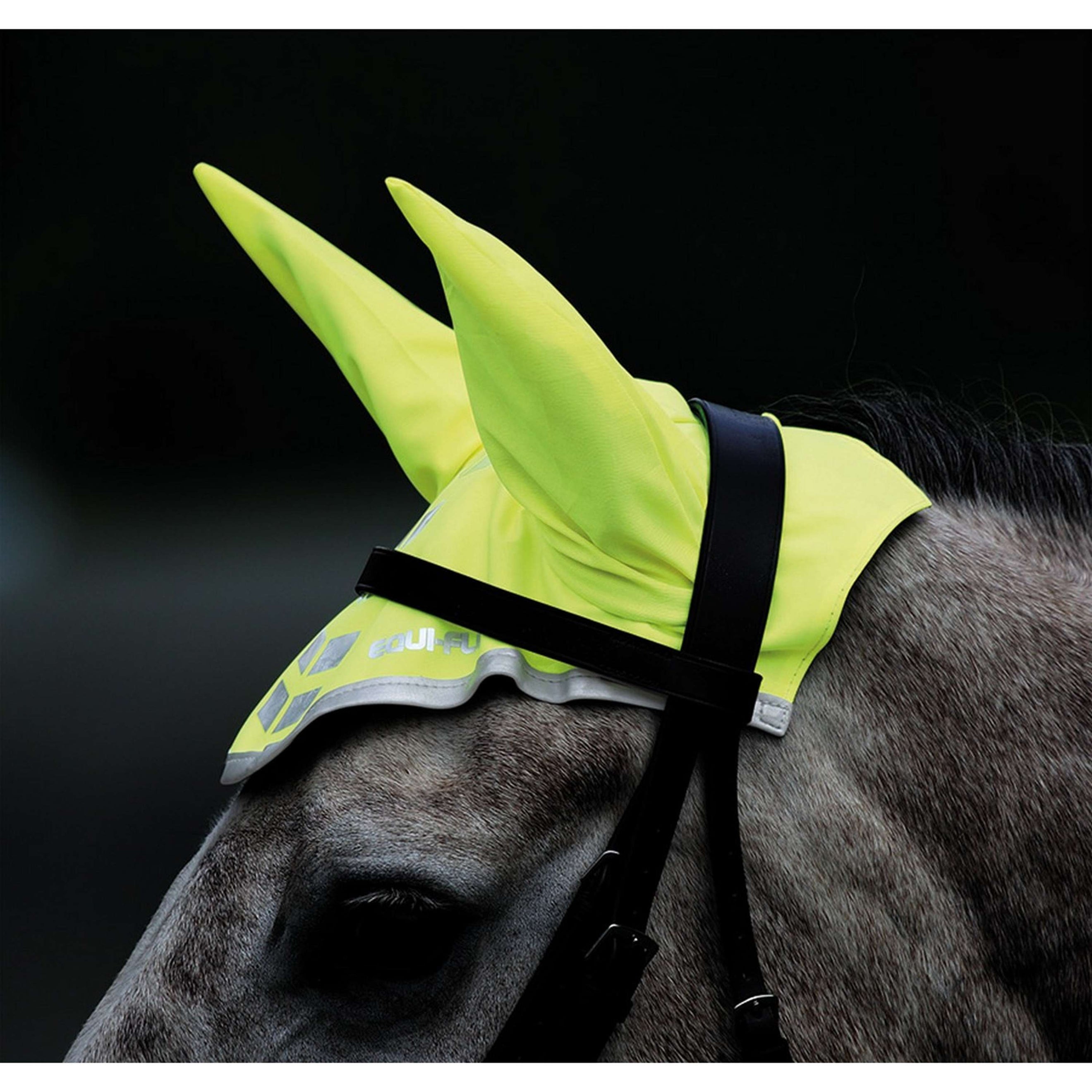 Equi-Flector by Shires Bonnet Anti-Mouches Réfléchissant Fluor Jaune Equi-Flector by Shires Bonnet Anti-Mouches Réfléchissant Fluor Jaune