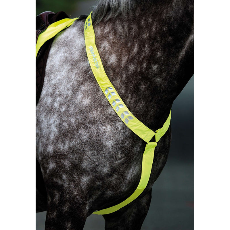 Equi-Flector by Shires Pièce de Poitrail Réfléchissant Fluor Jaune