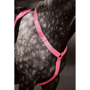 Equi-Flector by Shires Pièce de Poitrail Réfléchissant Fluor Rose