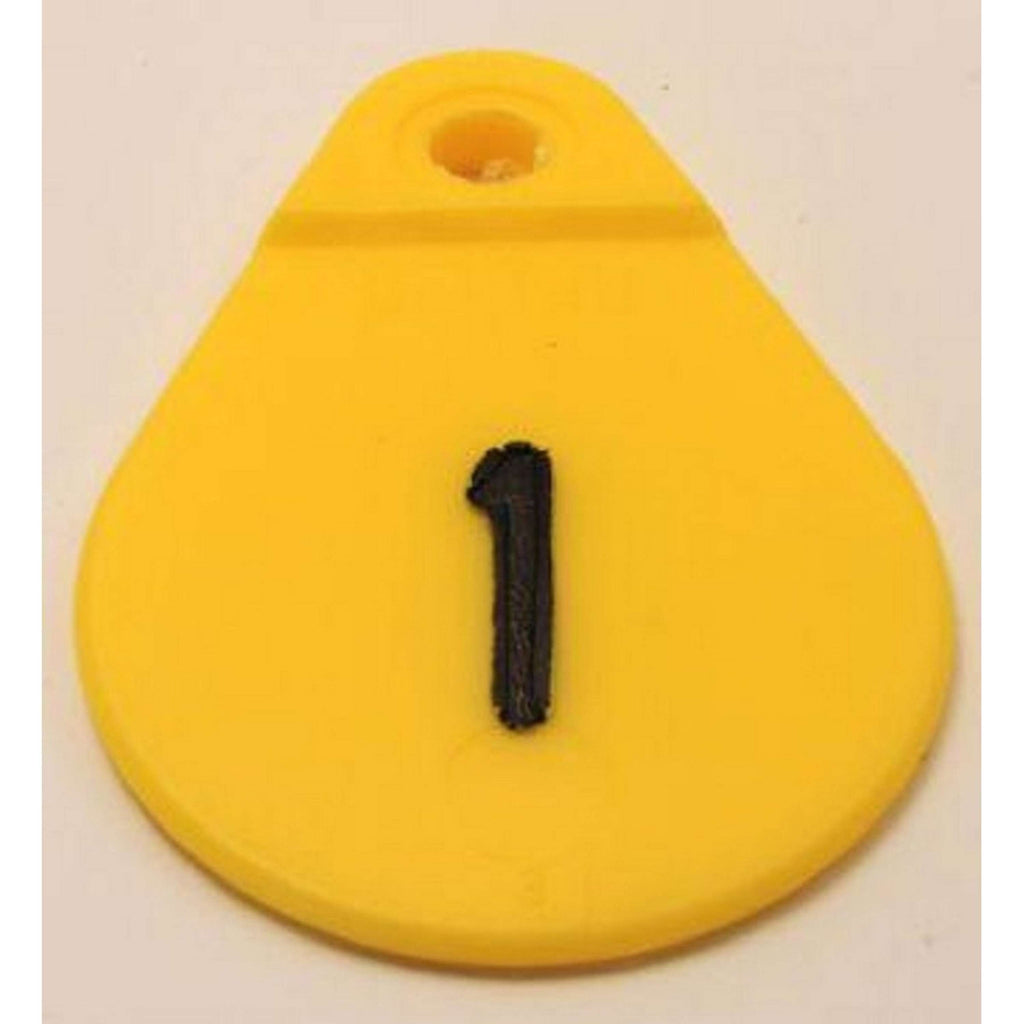 Agradi Plaque d'Identification 1-25 Jaune