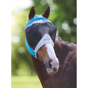 Shires Masque Anti-Mouches Filet Fin avec Découpe D'oreille Teal