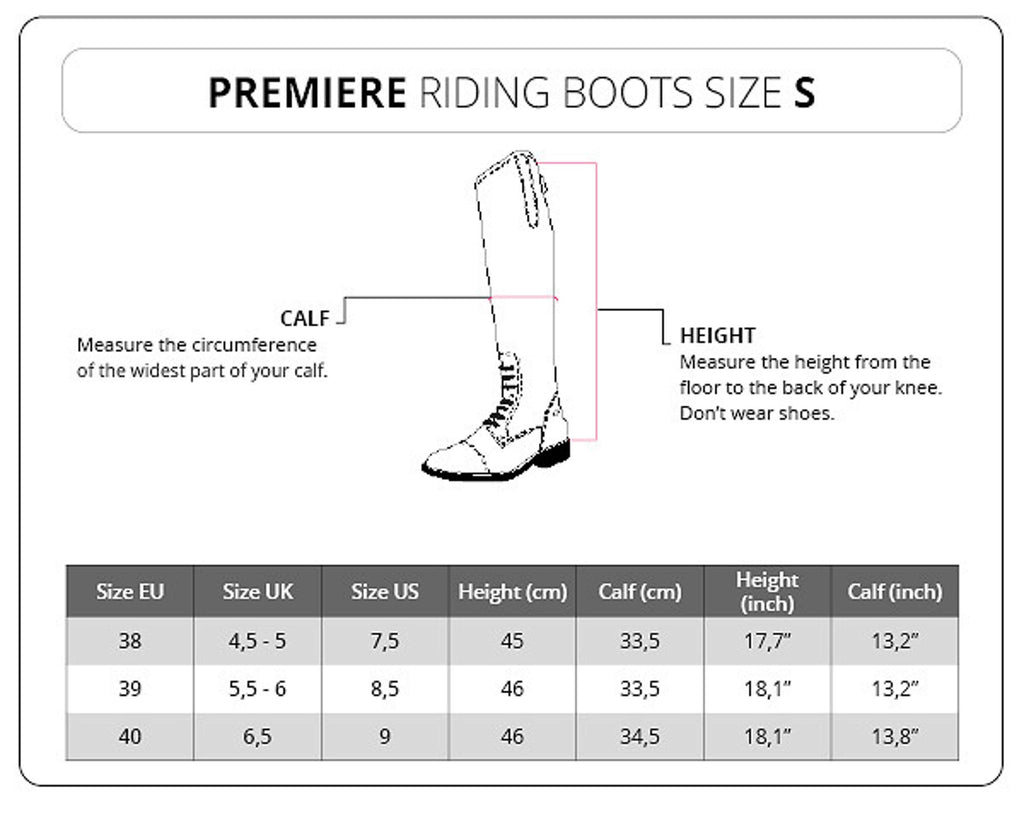 Premiere Bottes d'Equitation Chesta Étroit Noir