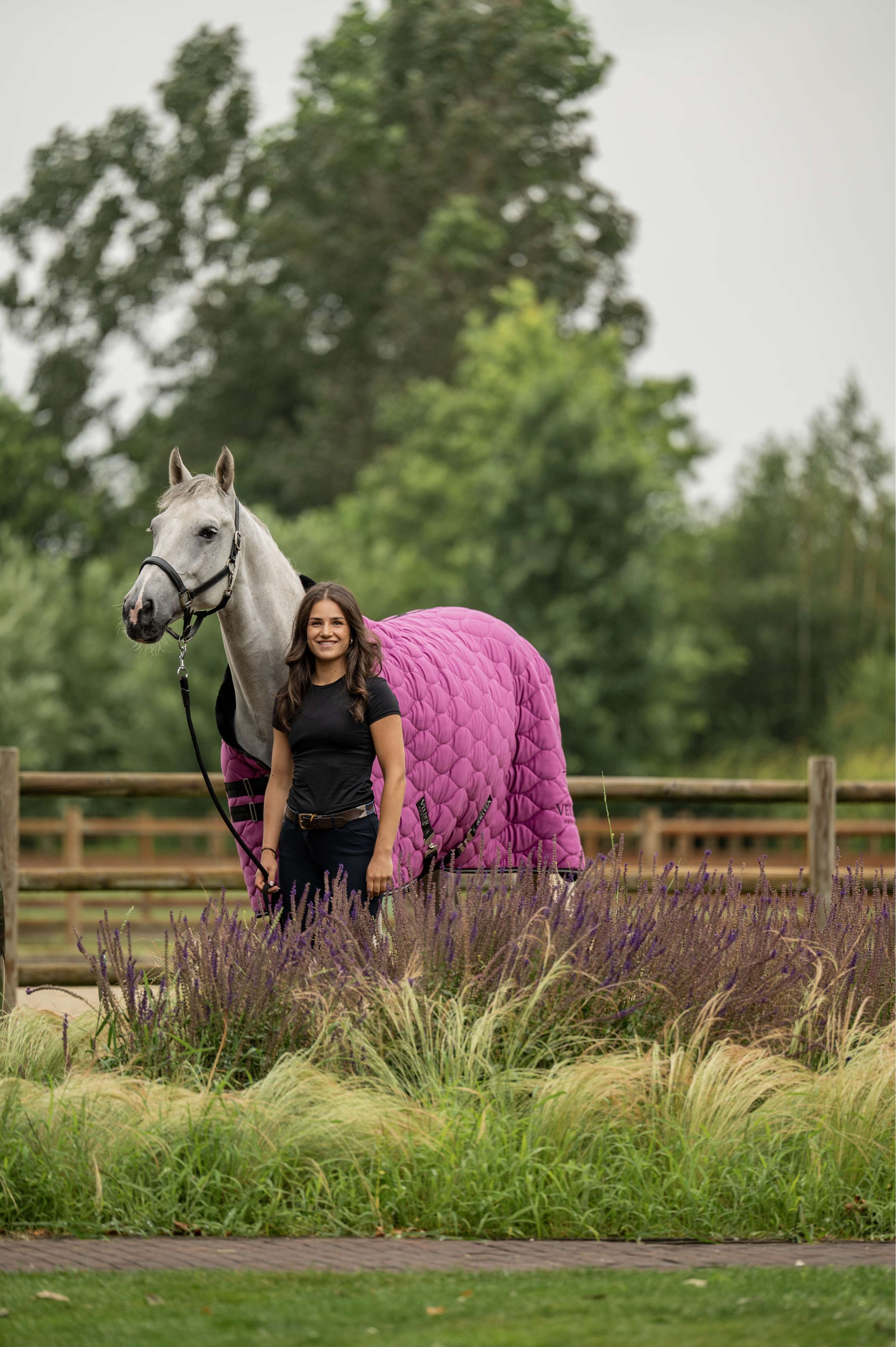 Velder Horsewear Premium Couverture de Concours Satin Glow Dutch Raspberry