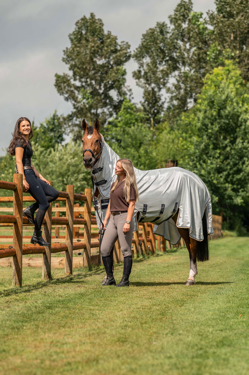 Velder Horsewear Premium Couverture Anti-Mouches Pearl Grey