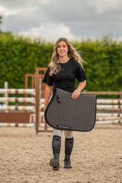 Velder Horsewear Premium Tapis de Selle Bamboo de Saut Noir