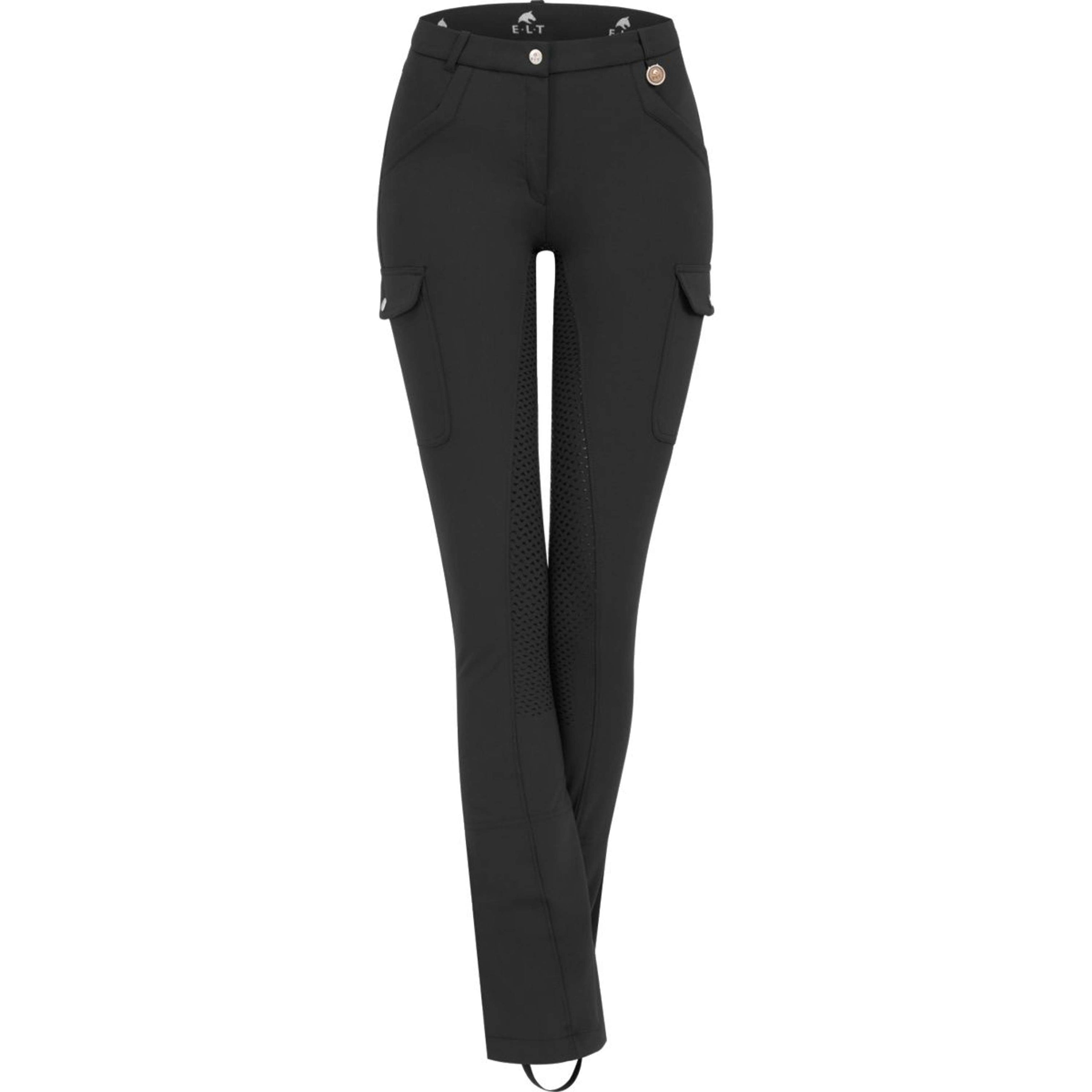 ELT Pantalon d'Équitation Jodhpur Micro Cargo Silicone Noir ELT Pantalon d'Équitation Jodhpur Micro Cargo Silicone Noir