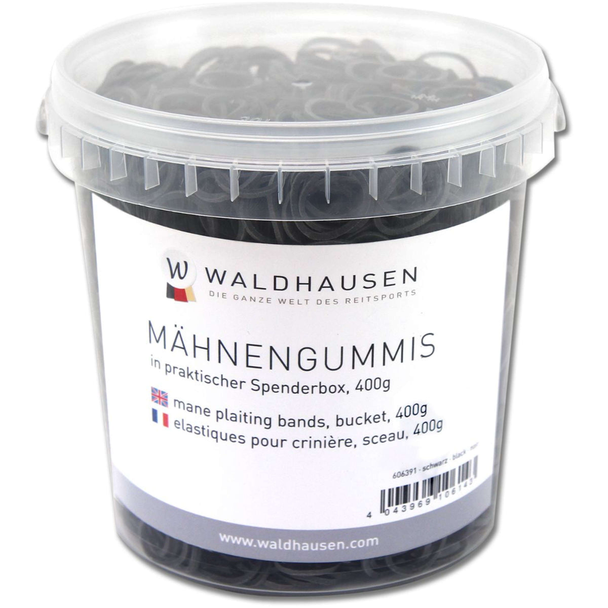 Waldhausen Petits élastiques à Crinière dans Seau Noir