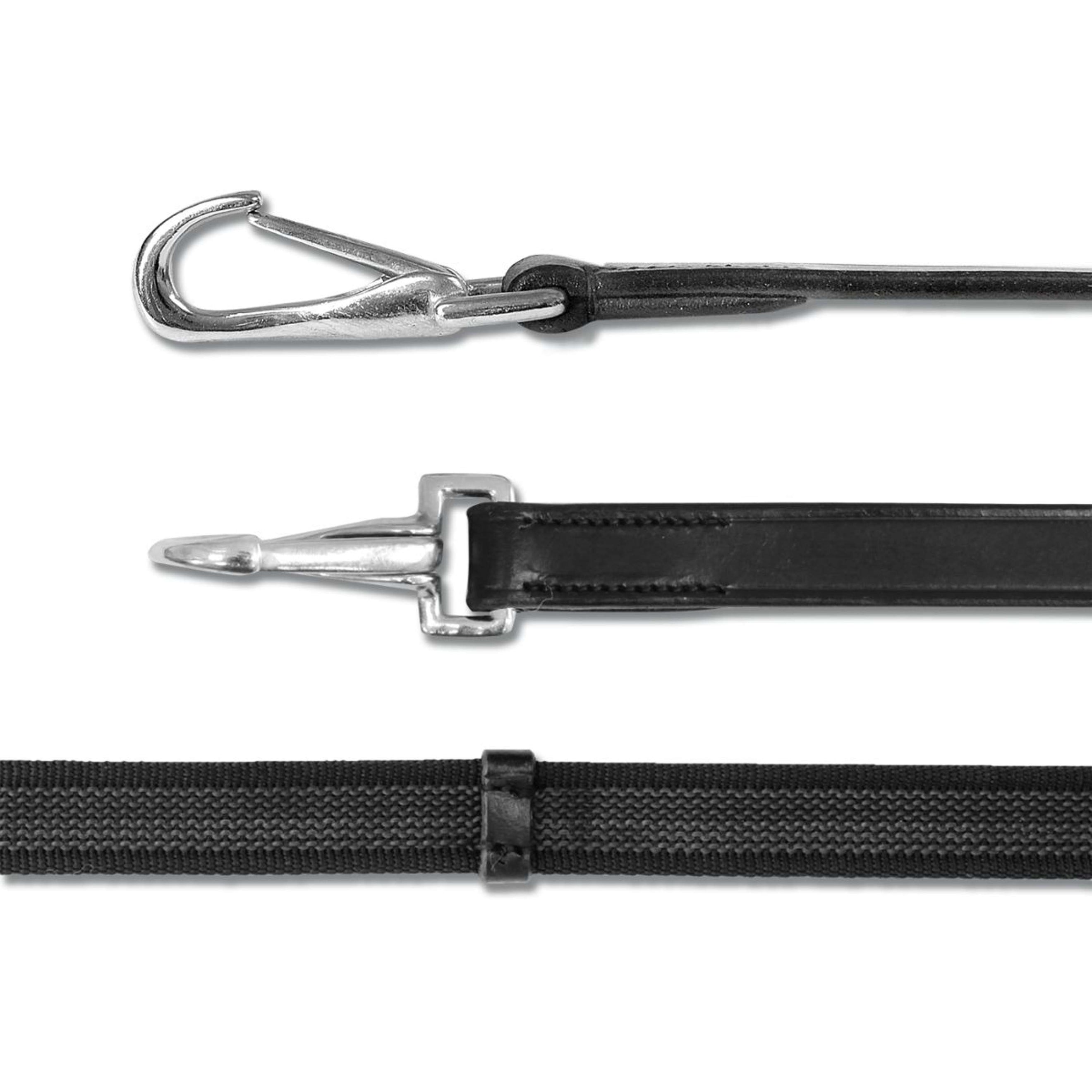 Waldhausen Rênes X-Line 19mm Antidérapant avec Mousqueton Noir Waldhausen Rênes X-Line 19mm Antidérapant avec Mousqueton Noir