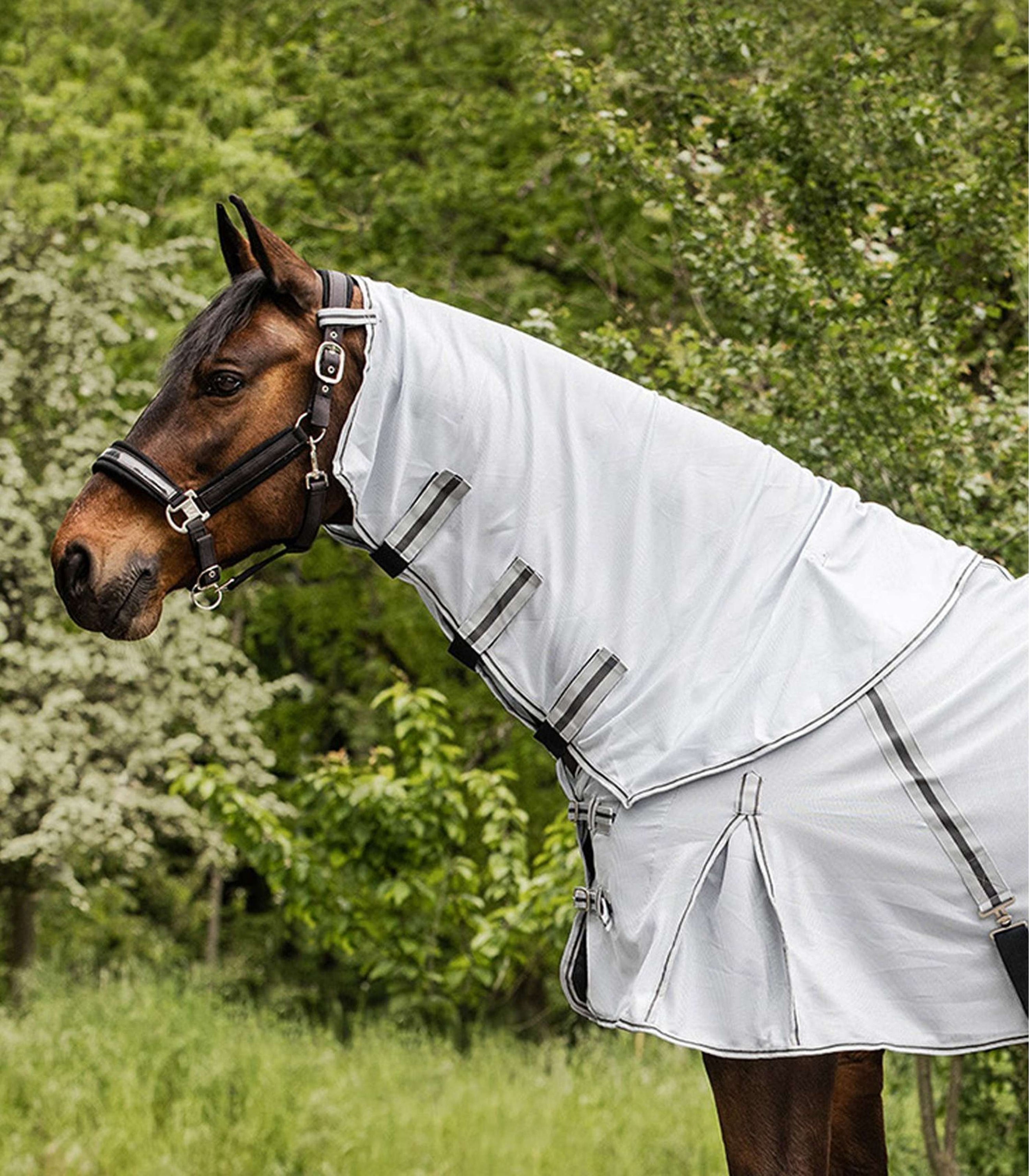 Waldhausen Couvre-cou Chemise Anti-Mouches Protect Gris argenté/Gris Waldhausen Couvre-cou Chemise Anti-Mouches Protect Gris argenté/Gris