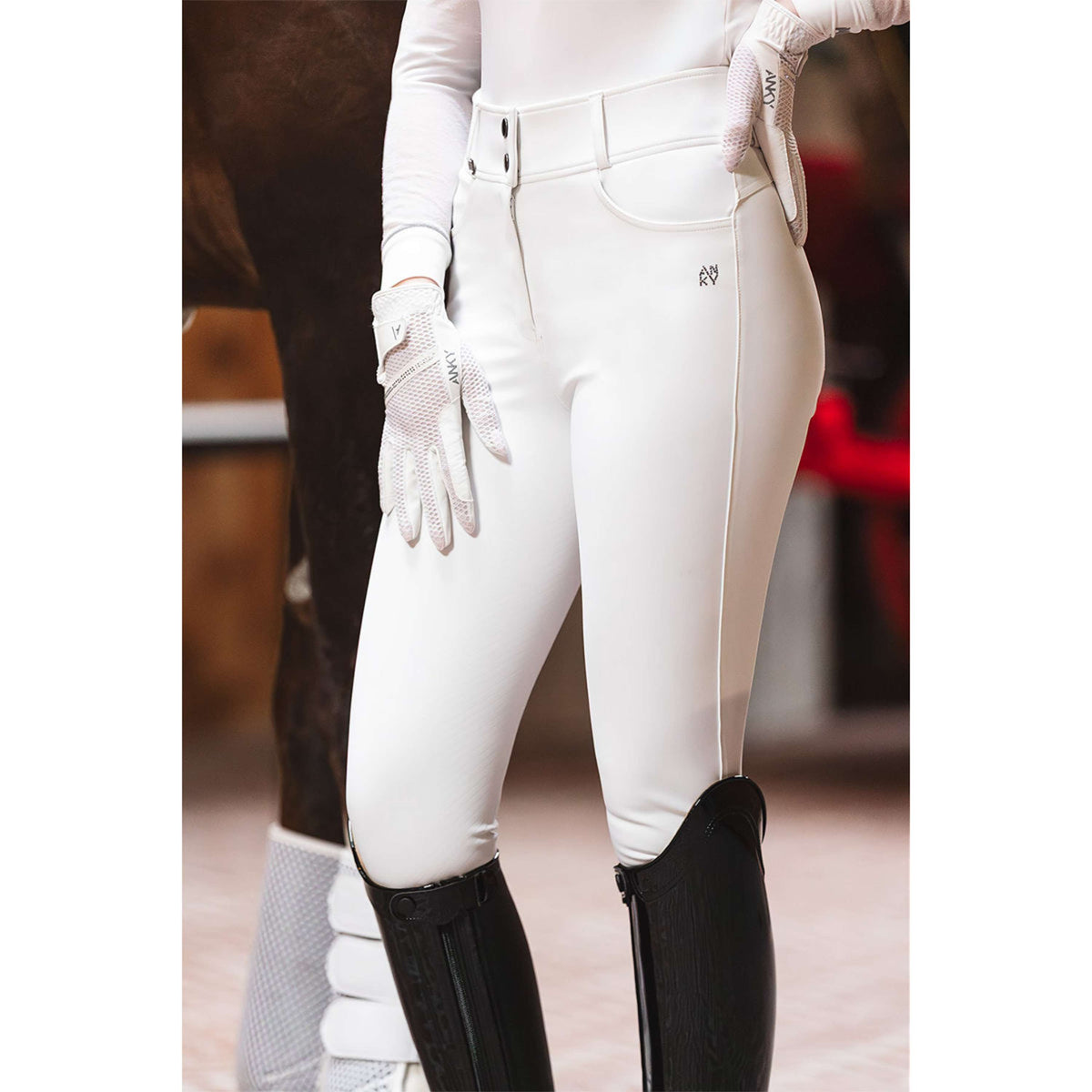 ANKY Pantalon d'Équitation Regal C-Wear XR26101 Full Grip Blanc
