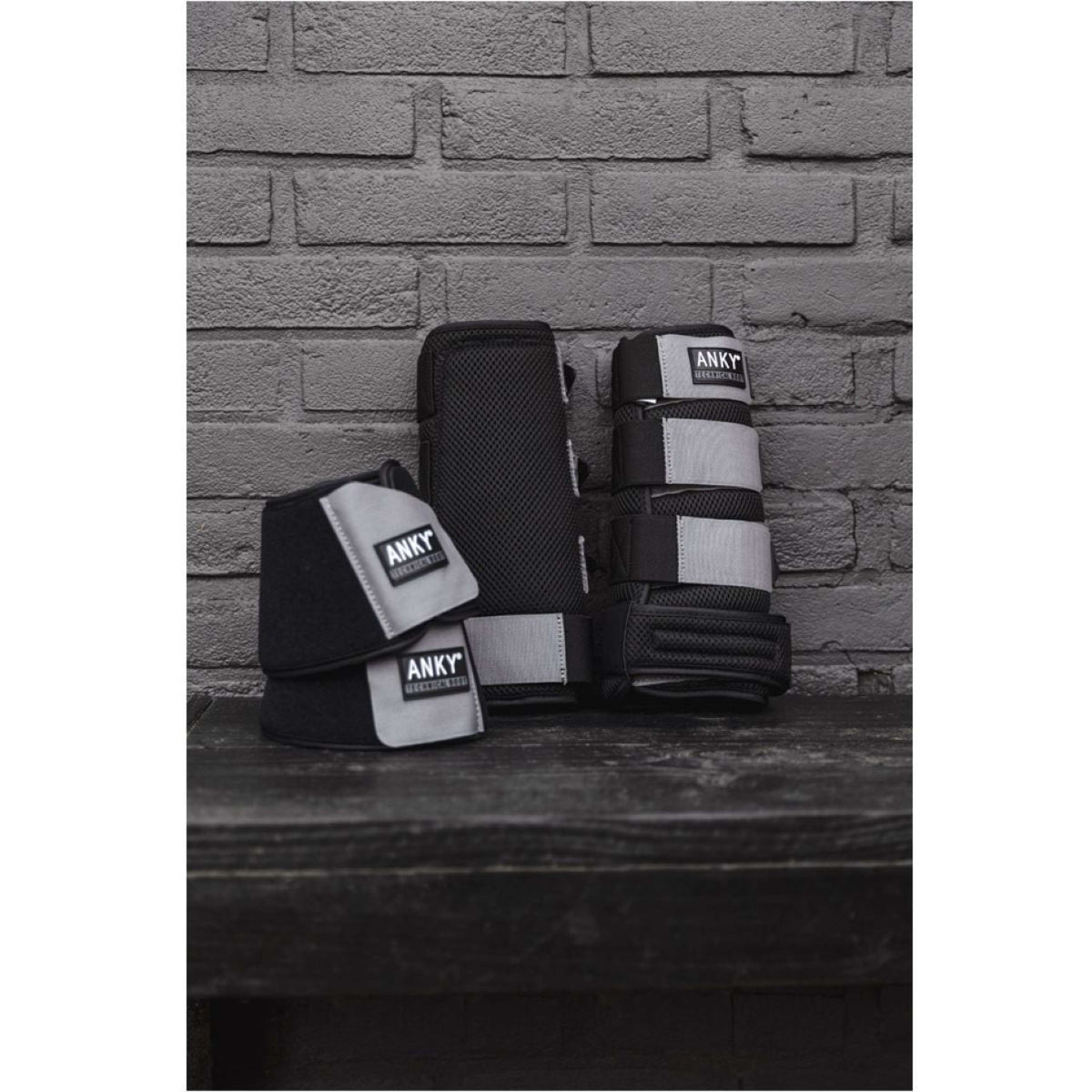 ANKY Guêtres 3D Mesh Black/Steel Grey