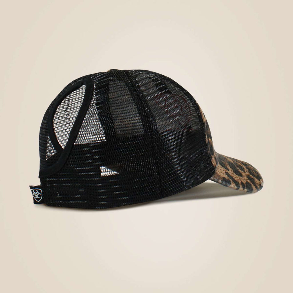 Ariat Casquette Embellished Logo Cheetah Print Femme Noir