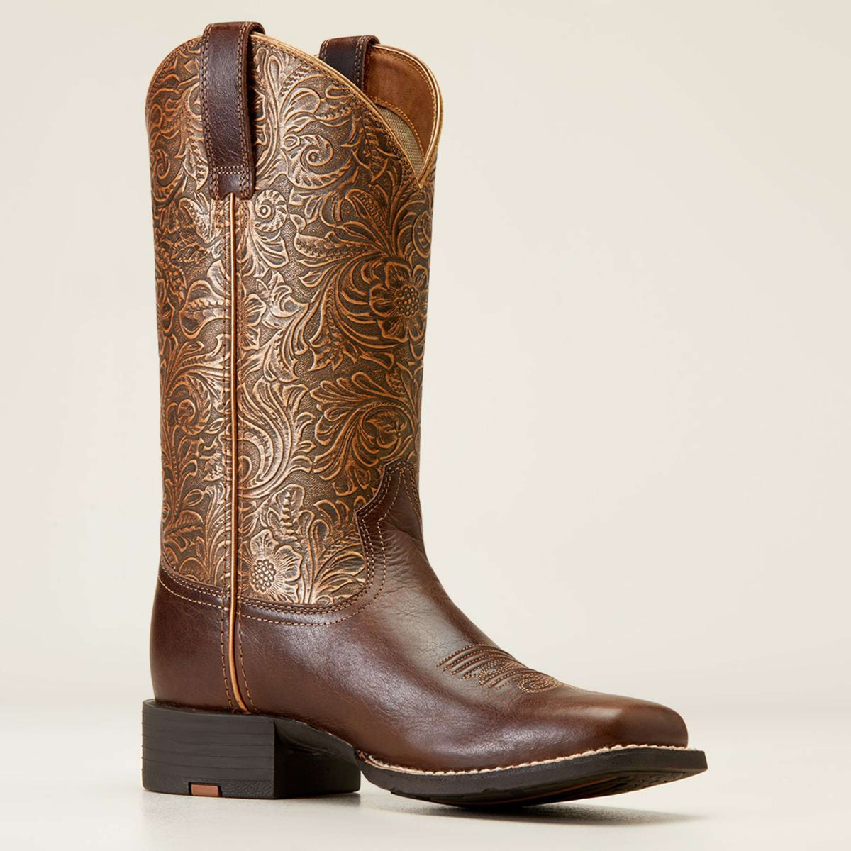 Ariat Bottes Western Round Up Wide Femme Marron
