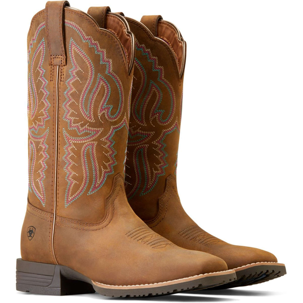 Ariat Bottes Western Hybrid Ranchwork Femme Distressed Tan