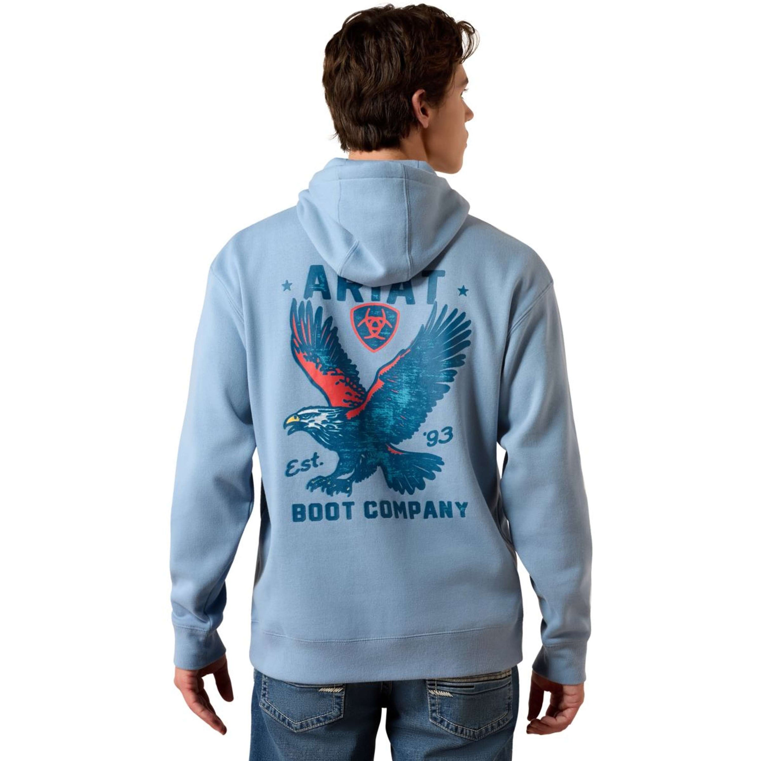 Ariat Pull Freedom Eagle Hommes Denim clair Ariat Pull Freedom Eagle Hommes Denim clair