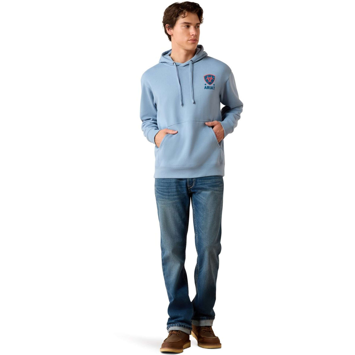 Ariat Pull Freedom Eagle Hommes Denim clair