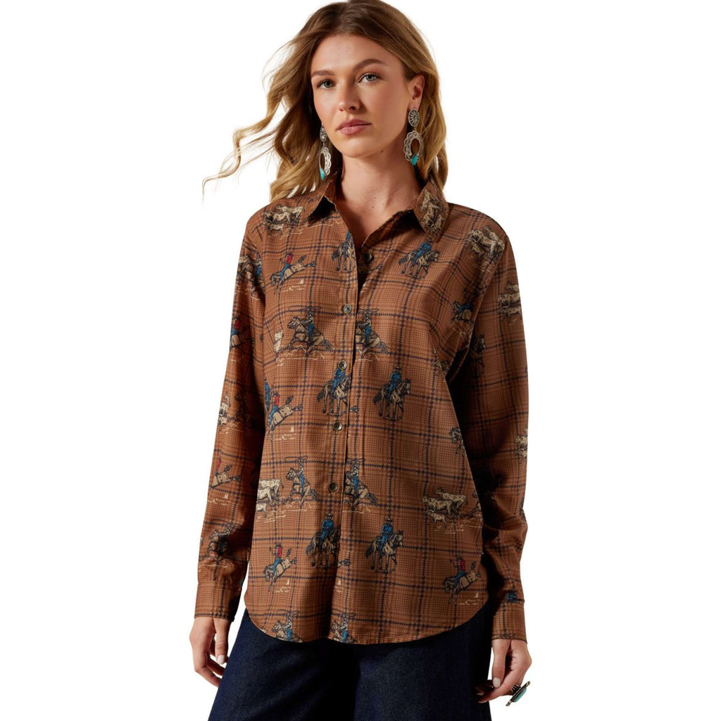 Ariat Blouse Homestyle Femme Marron