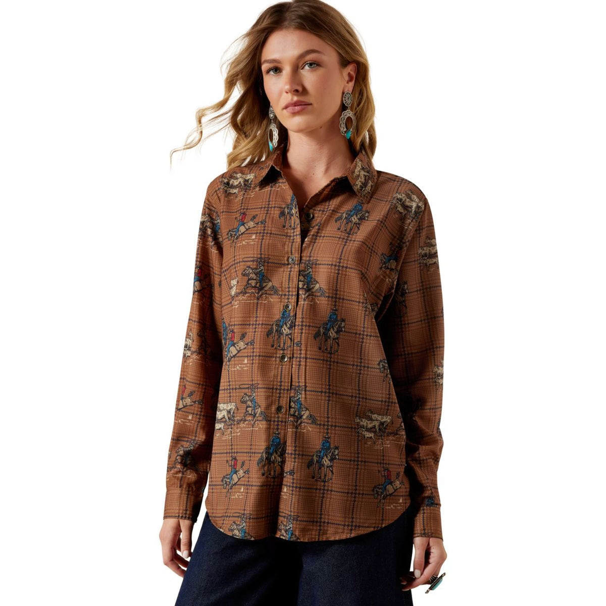 Ariat Blouse Homestyle Femme Marron
