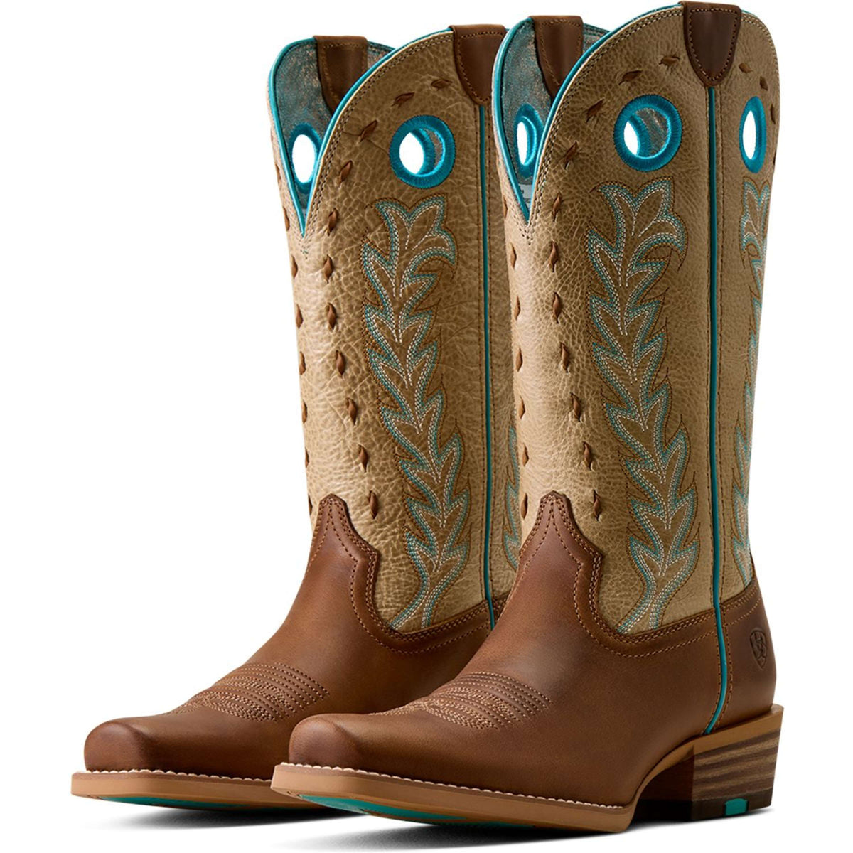 Ariat Bottes Western Lucera NcToe Femme Wheat Brown/Soft Parchment