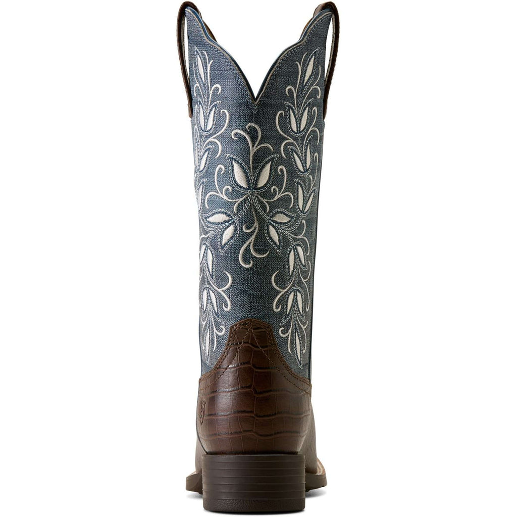 Ariat Bottes Western Round Up Holly Femme Chocolate Croc
