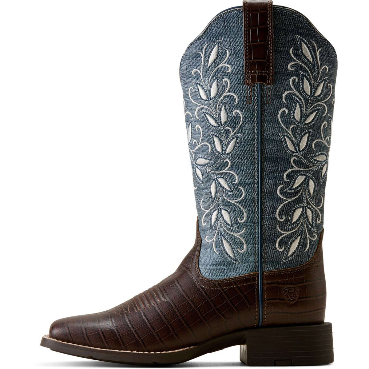Ariat Bottes Western Round Up Holly Femme Chocolate Croc