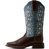 Ariat Bottes Western Round Up Holly Femme Chocolate Croc