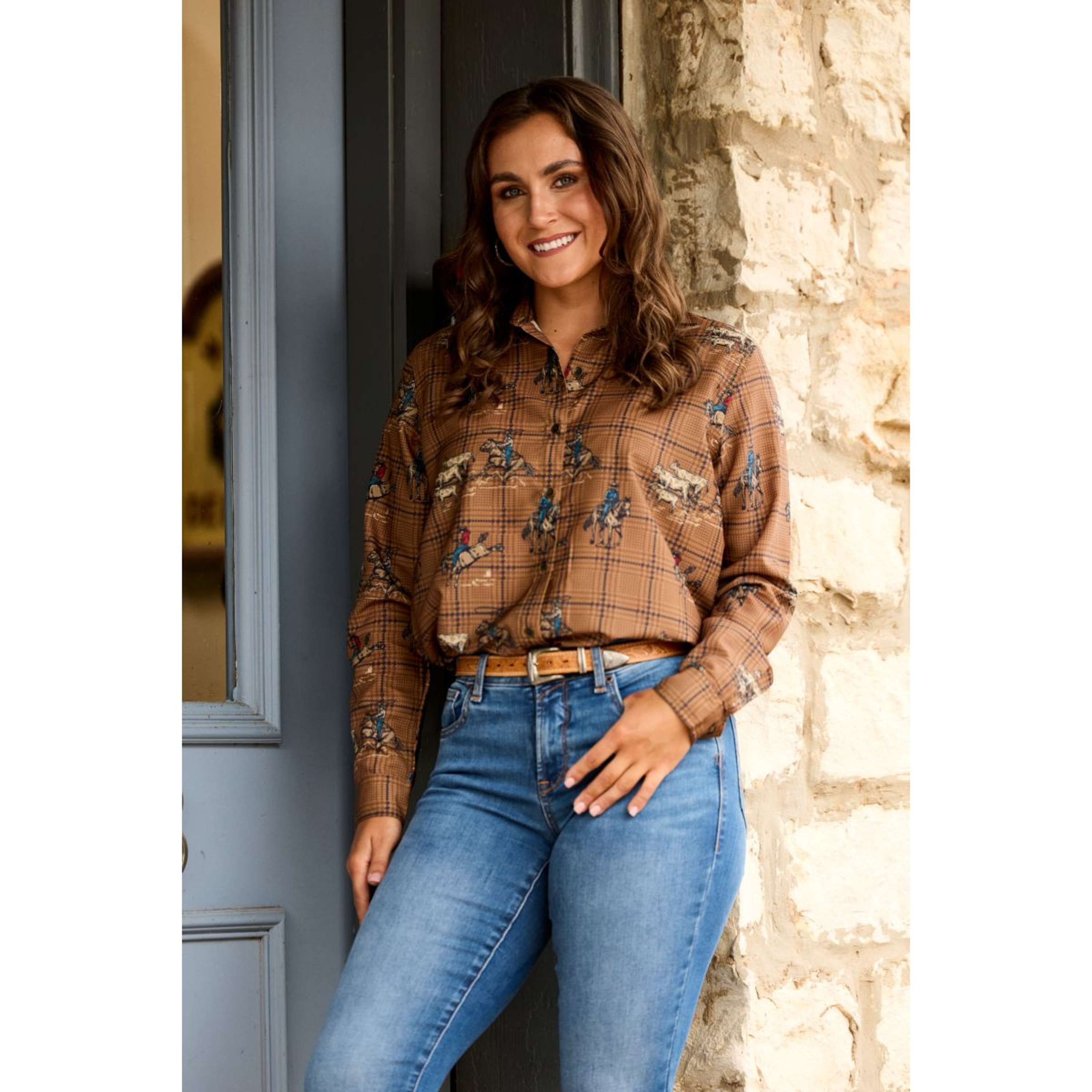 Ariat Blouse Homestyle Femme Marron