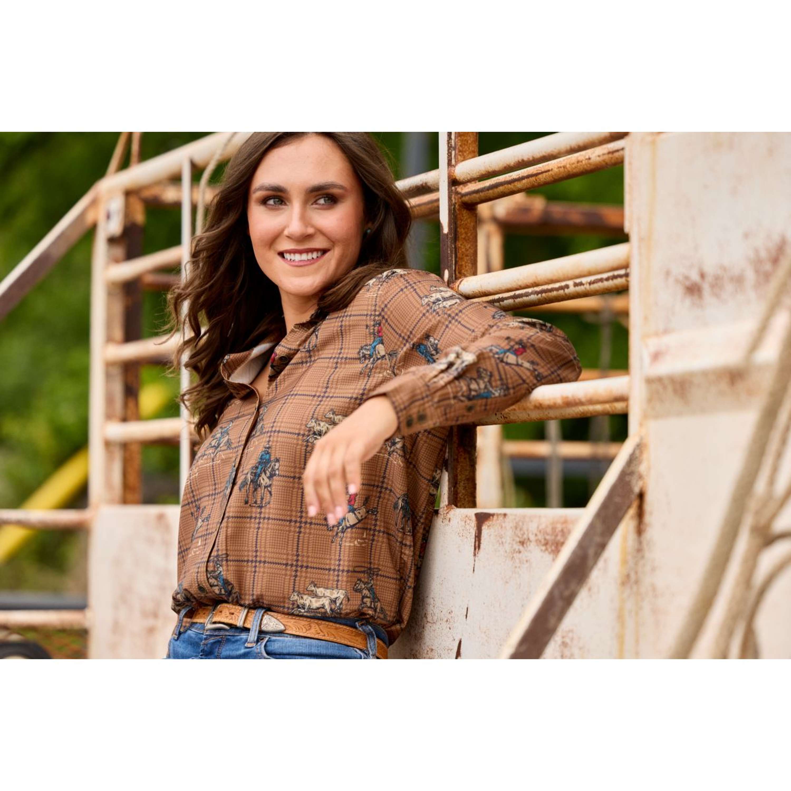Ariat Blouse Homestyle Femme Marron