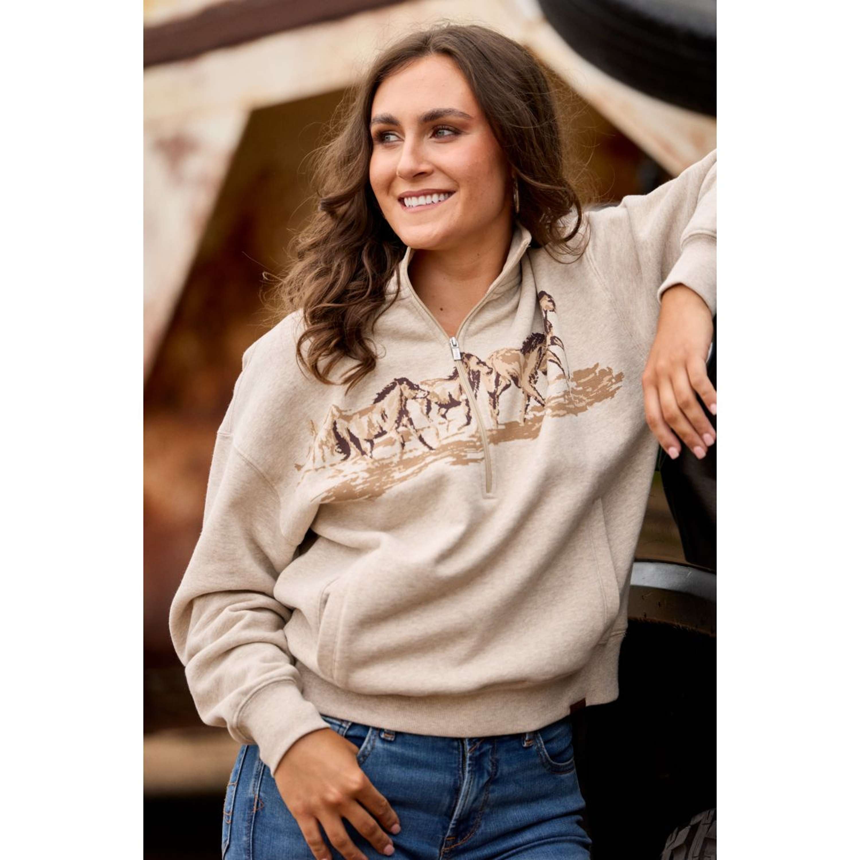 Ariat Pull-over Running Wild Femme Écru