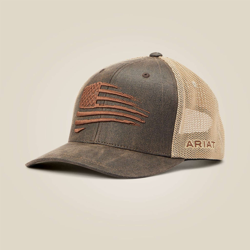 Ariat Casquette Patriot Flag Hommes Marron