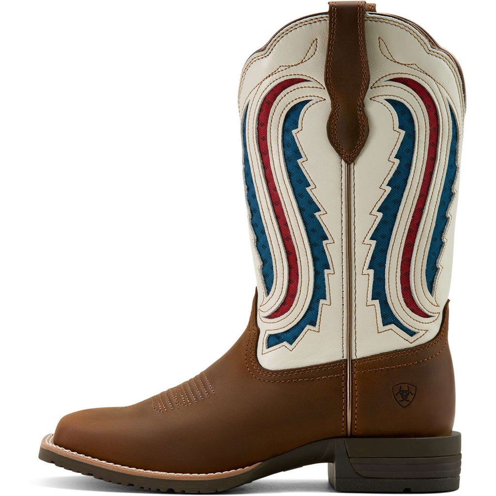 Ariat Bottes Western Hybrid Ranchwork Venttek Femme Distressed Brown/Crema