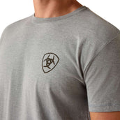 Ariat T-Shirt Banner Badge Hommes Gris
