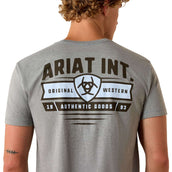 Ariat T-Shirt Banner Badge Hommes Gris