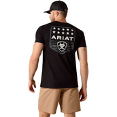 Ariat T-Shirt Patriotic Hommes Noir