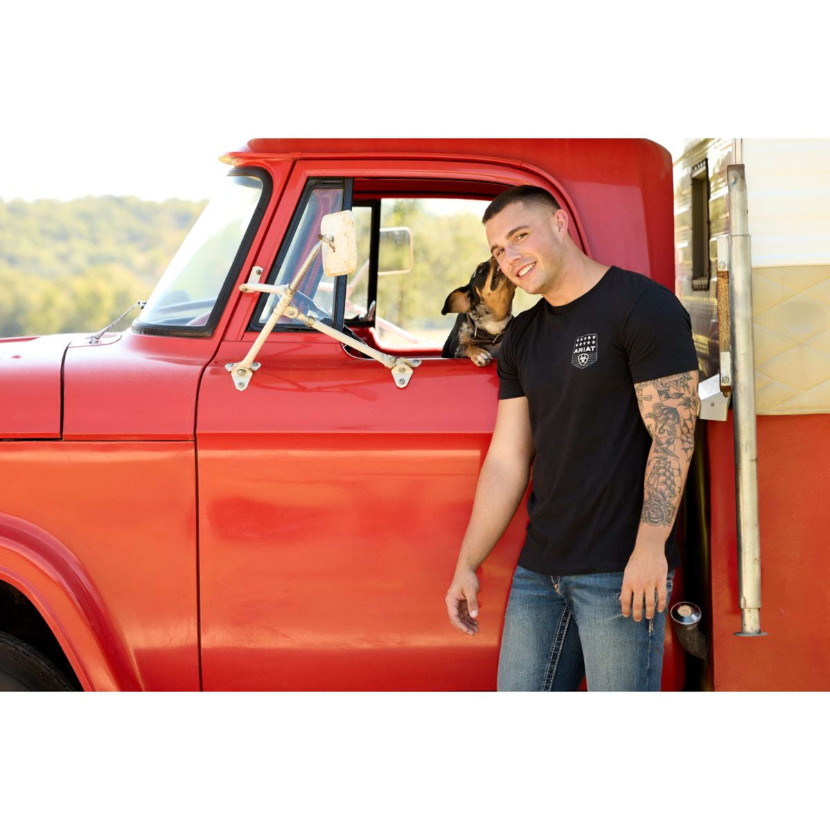 Ariat T-Shirt Patriotic Hommes Noir