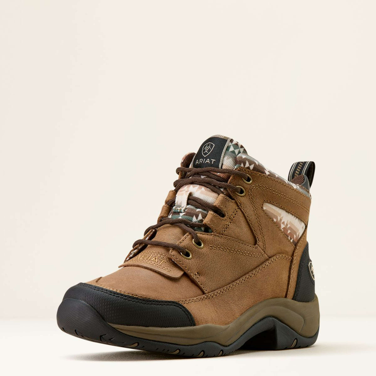 Ariat Chaussures d'Écurie Terrain Femme Dark Tan/Natural Southwest Print