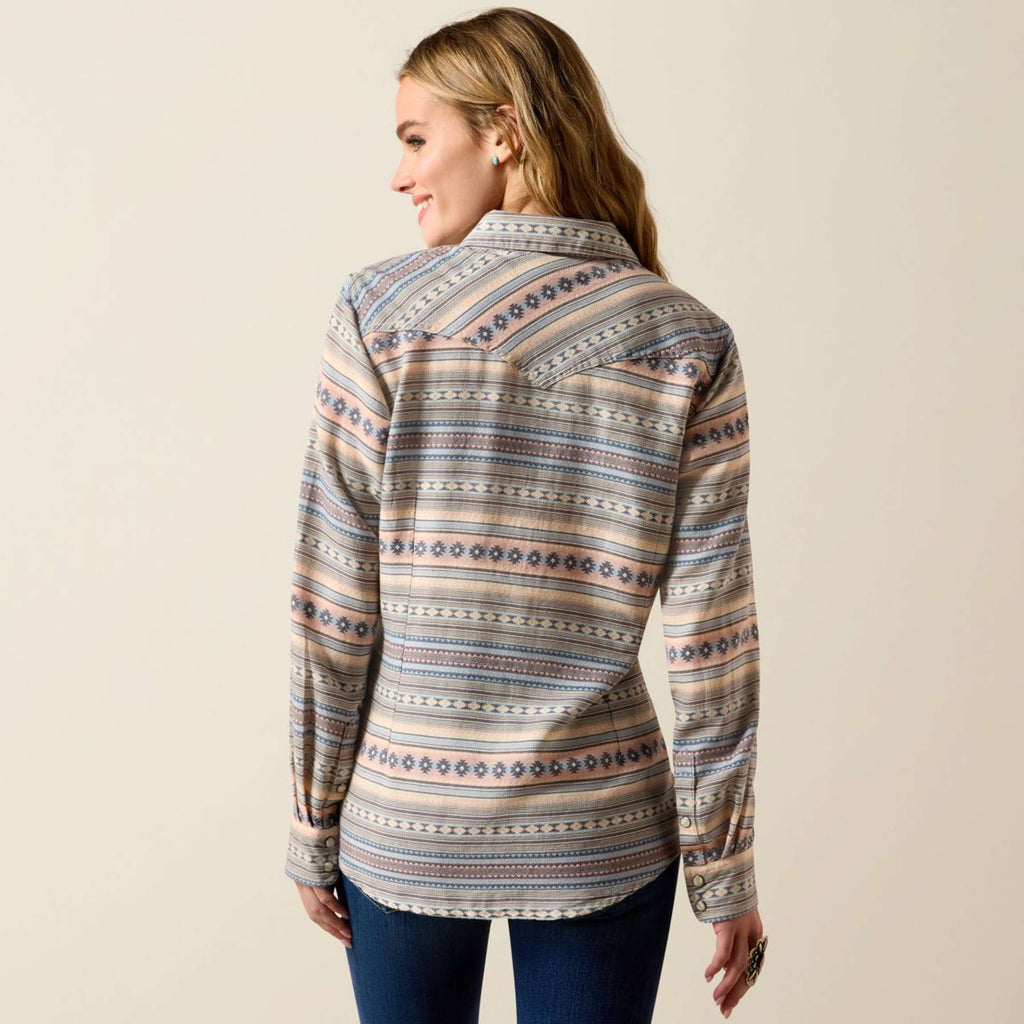 Ariat Blouse Arizona Western Femme Ombre Blue Southwest