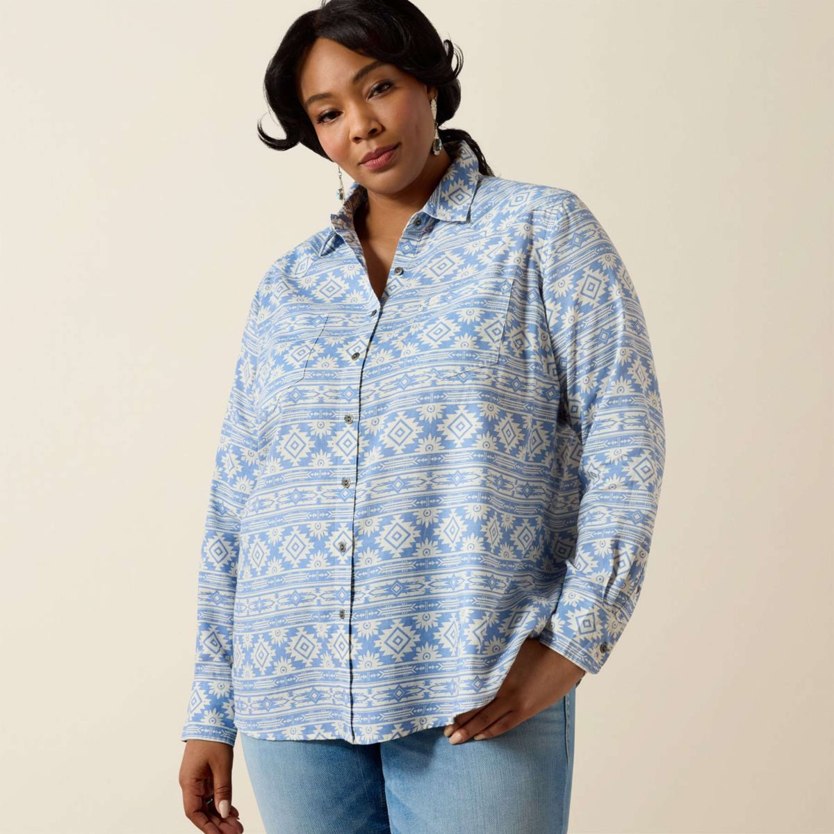 Ariat Blouse Billie Jean Femme Ashleigh Blue Crystal Southwes