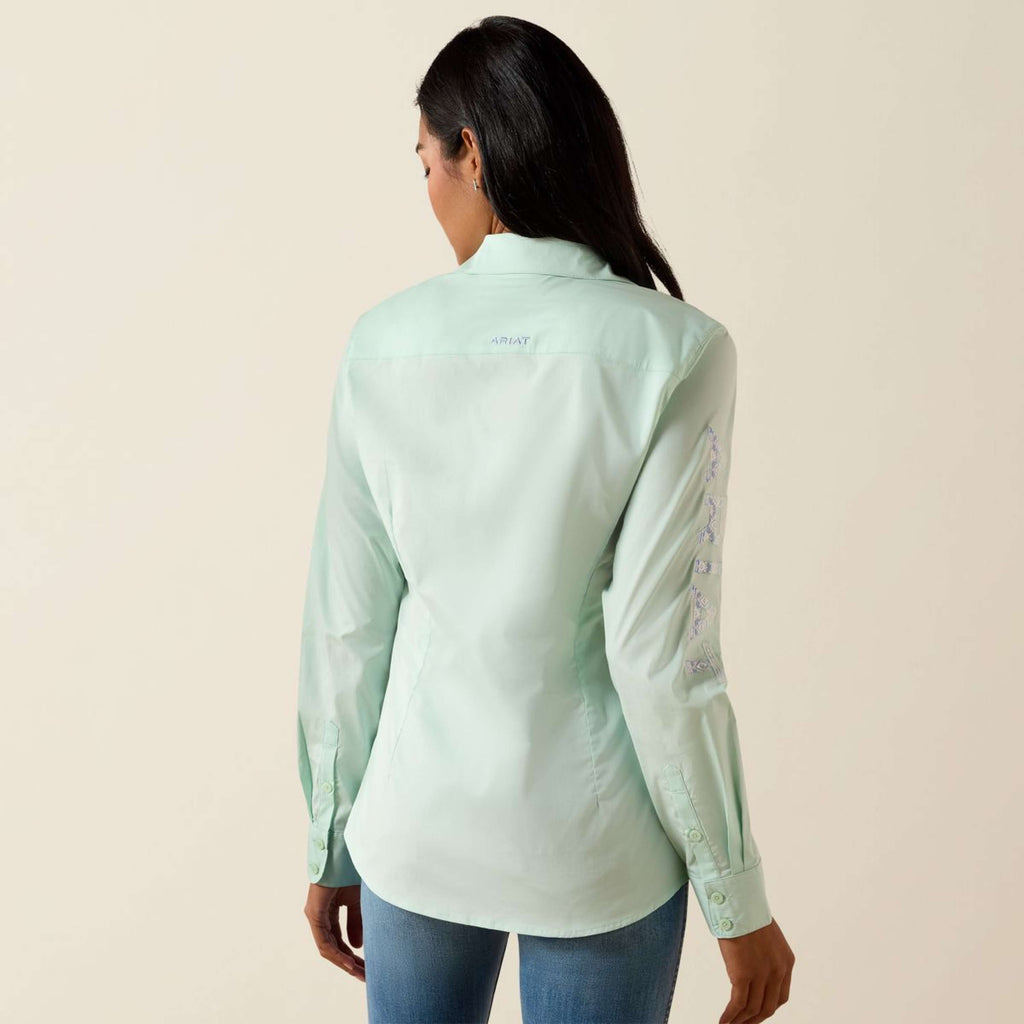 Ariat Chemise Team Kirby Longues Manches Dusty Aqua