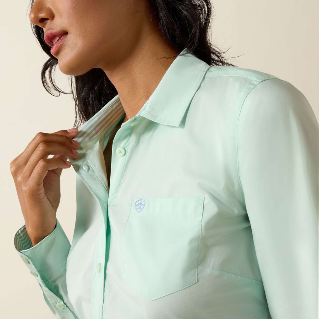 Ariat Chemise Team Kirby Longues Manches Dusty Aqua