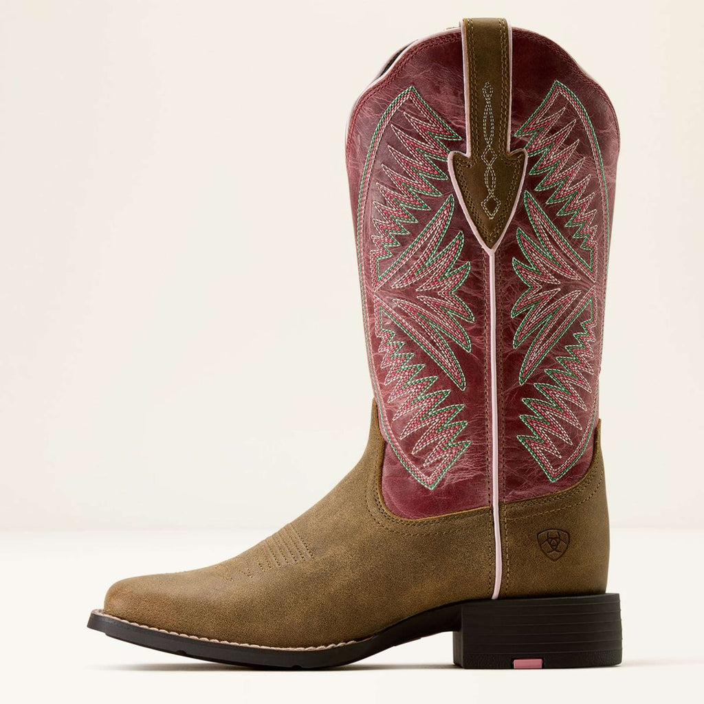 Ariat Bottes Western Round Up Ruidoso Femme Brown Bomber/Dusty Rose