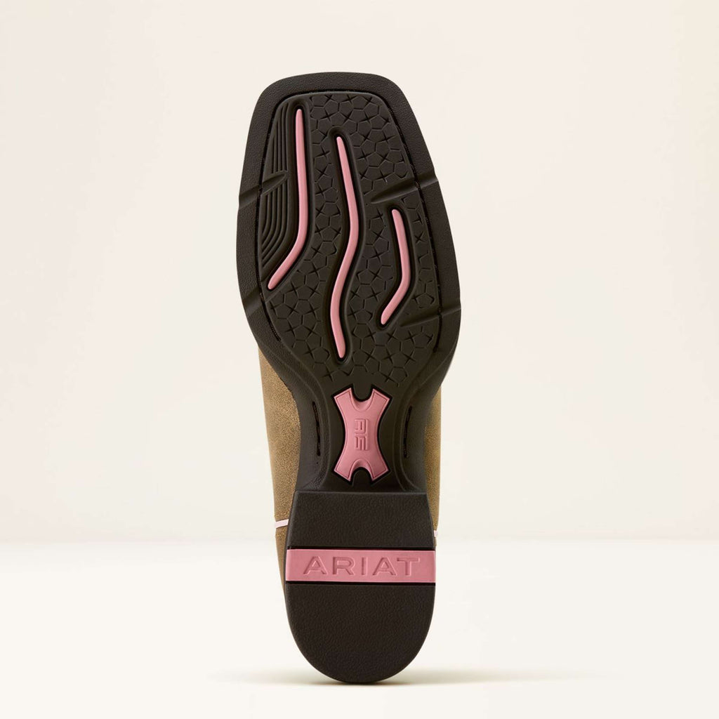 Ariat Bottes Western Round Up Ruidoso Femme Brown Bomber/Dusty Rose