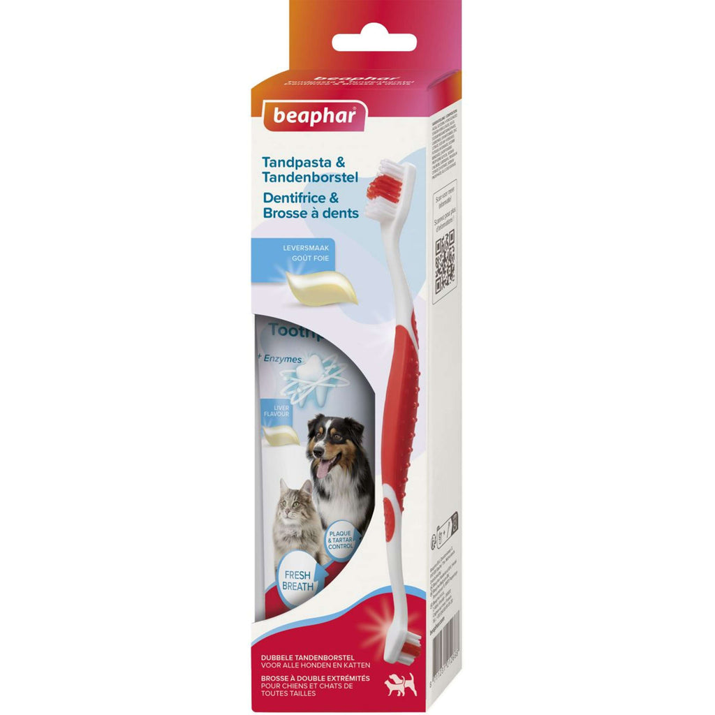 Beaphar Dentifrice + Brosse à Dents Combi Pack
