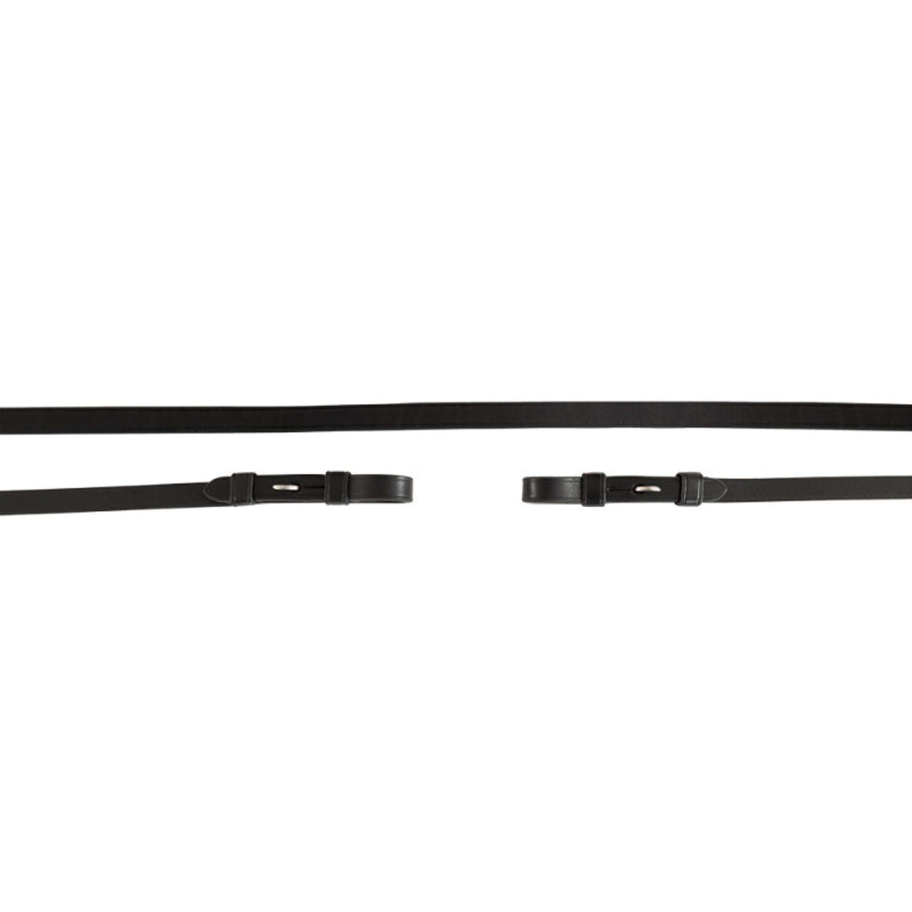 BR Rênes de Filet Cuir Fermé 13mm Blind Noir/Argent